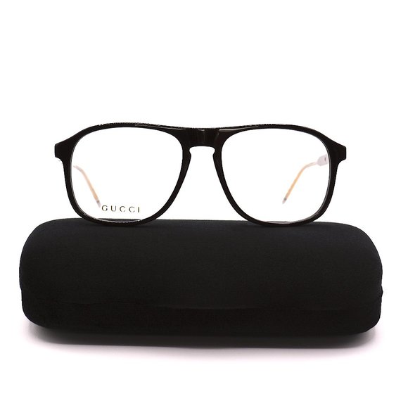 NEW GUCCI GG0844O 001 BLACK AUTHENTIC EYEGLASSES FRAME - Picture 5 of 12